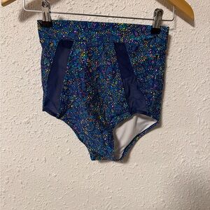 Latched Mama Blue Multicolor Swim Bottoms